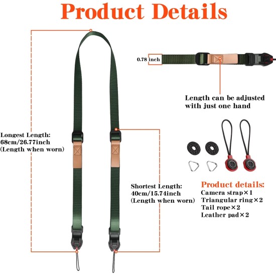 Peak Design Camera Strap(Black/Green)